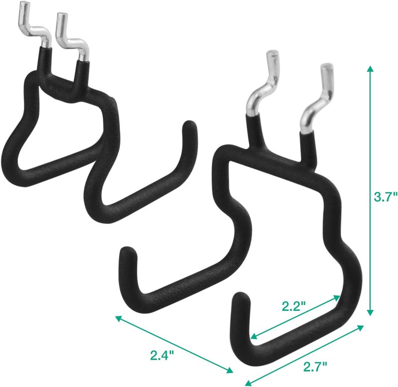 G.CORE 8-Pack Pegboard Hooks, Peg Board Tool Utility Hooks & Hangers Fit 1/4" Pegboards, Heavy Duty Metal Peg Board Shelving Hooks, Wall Organizers and Storage for Craft Room Garage Workbench Office - Image 5